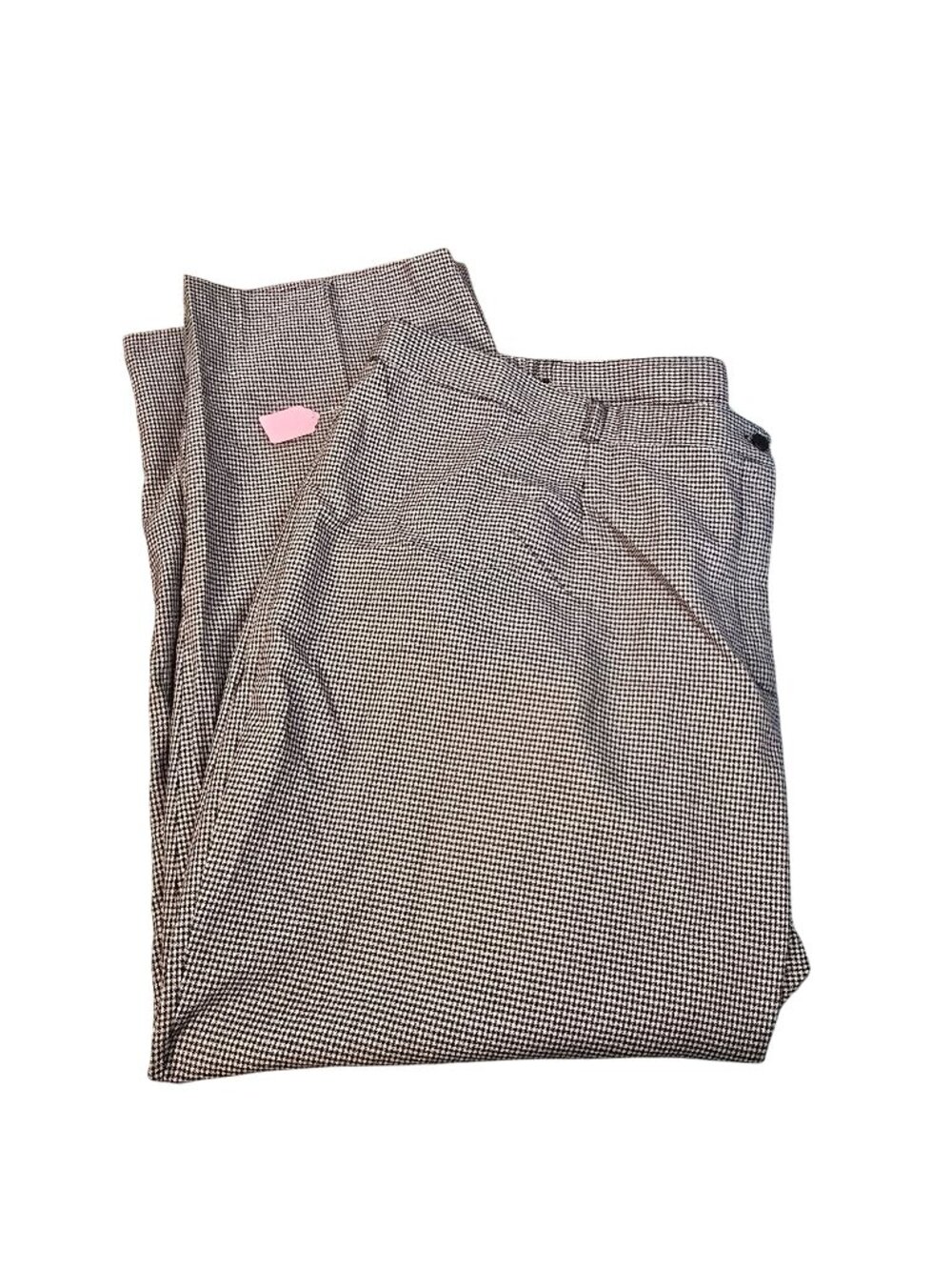 Jms Pants Just My Size Womens Plus Houndstooth Size 30 Black Cream Plaid JJ3857
